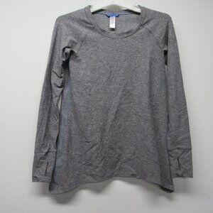 Ivivva by Lululemon Girls Long Sleeve Shirt Size 14 Heather Gray Thumb Holes